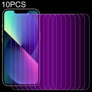 For iPhone 13 mini 10pcs Purple Light Eye Protection Tempered Glass Film