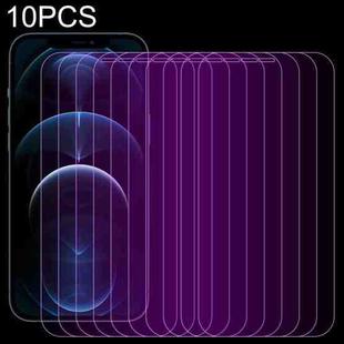 For iPhone 12 Pro Max 10 PCS Purple Light Eye Protection Tempered Glass Film