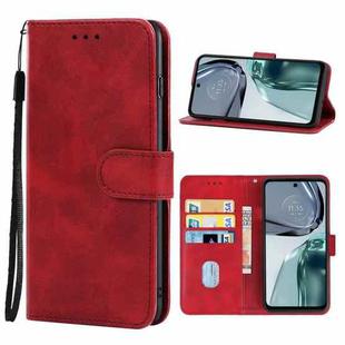 For Motorola Moto G62 India Leather Phone Case(Red)