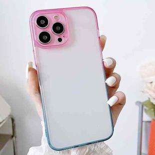 For iPhone 13 Acrylic Gradient Phone Case(Pink Blue)