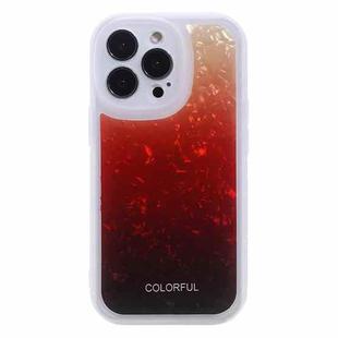 For iPhone 14 Plus Shell Texture Gradient Phone Case (Red)
