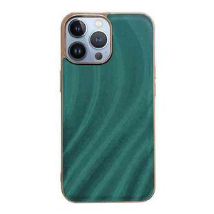 For iPhone 13 Pro Max Nano Electroplating Protective Phone Case (Green Grass)