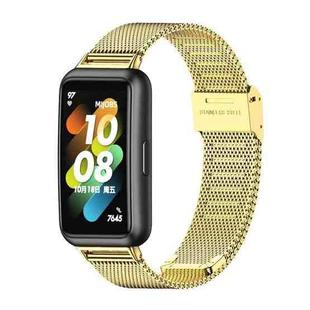 For Huawei Band 7 / 7 NFC MIJOBS Milan Buckle Stainless Steel Watch Band(Gold)