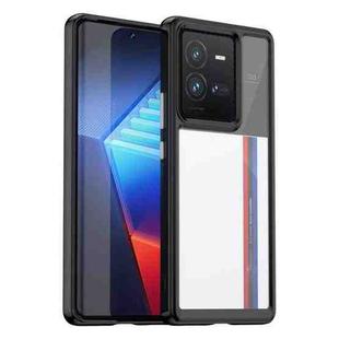 For vivo iQOO 10 Pro Colorful Series Acrylic + TPU Phone Case(Black)