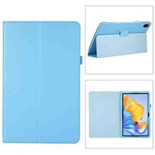 For Honor Pad 8 Litchi Texture Leather Tablet Case with Holder(Sky Blue)