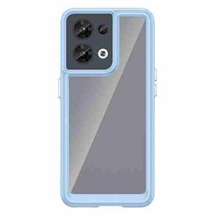 For OPPO Reno8 India Colorful Series Acrylic + TPU Phone Case(Blue)