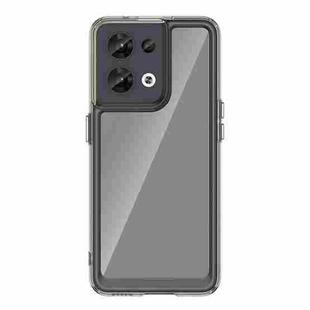 For OPPO Reno8 India Colorful Series Acrylic + TPU Phone Case(Transparent Grey)
