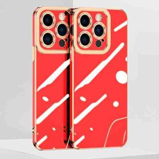 For iPhone 14 6D Electroplated Lens Protective Phone Case (Red)