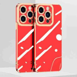 For iPhone 14 Plus 6D Electroplated Lens Protective Phone Case (Red)