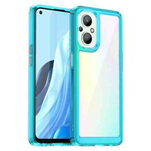 For OPPO F21 Pro 5G Colorful Series Acrylic + TPU Phone Case(Transparent Blue)