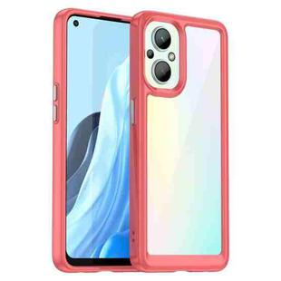 For OPPO Reno 7 Lite Colorful Series Acrylic + TPU Phone Case(Red)