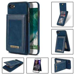 For iPhone SE 2022 / SE 2020 / 8 / 7 N.BEKUS Vertical Flip Card Slot RFID Phone Case(Blue)