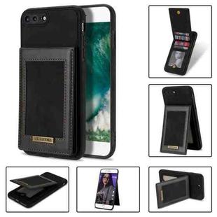 N.BEKUS Vertical Flip Card Slot RFID Phone Case For iPhone 8 Plus / 7 Plus(Black)