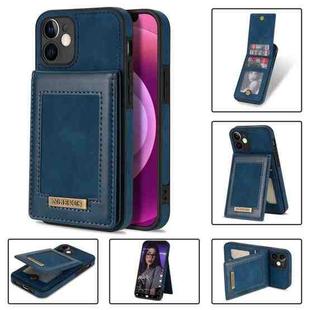 For iPhone 12 mini N.BEKUS Vertical Flip Card Slot RFID Phone Case (Blue)