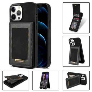 For iPhone 12 Pro N.BEKUS Vertical Flip Card Slot RFID Phone Case(Black)
