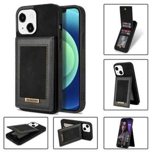 For iPhone 14 N.BEKUS Vertical Flip Card Slot RFID Phone Case (Black)