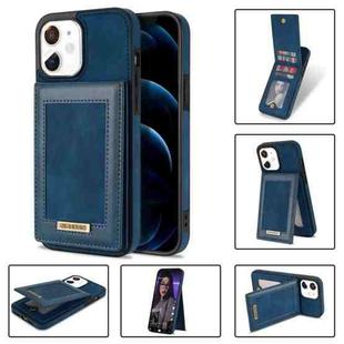 For iPhone 11 N.BEKUS Vertical Flip Card Slot RFID Phone Case (Blue)