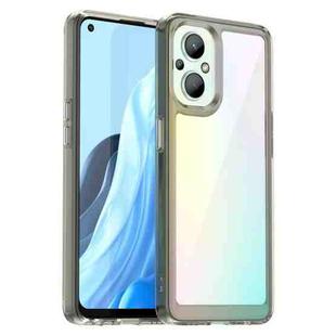 For OPPO Reno 8 Lite Colorful Series Acrylic + TPU Phone Case(Transparent Grey)