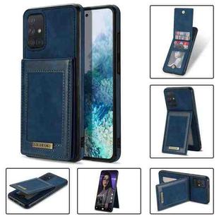 For Samsung Galaxy A71 4G N.Bekus Vertical Flip Card Slot RFID Phone Case(Blue)