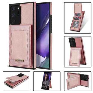 For Samsung Galaxy Note20 N.Bekus Vertical Flip Card Slot RFID Phone Case(Rose Gold)