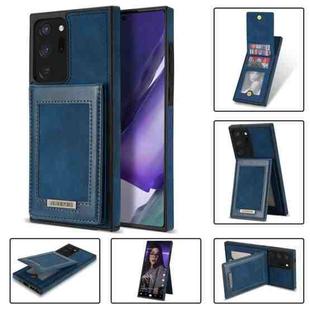 For Samsung Galaxy Note20 Ultra N.Bekus Vertical Flip Card Slot RFID Phone Case(Blue)