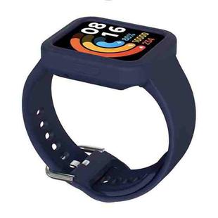 For Xiaomi Redmi Watch 2 / Watch 2 Lite Solid Color Silicone Integrated Watch Band(Deep Space Blue)
