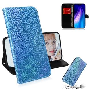 For Xiaomi Redmi Note 8T Solid Hyun Color Magnetic Attraction Horizontal Flip Leather Case with Lanyard, Support Holder & Card Slot & Wallet(Sky Blue)