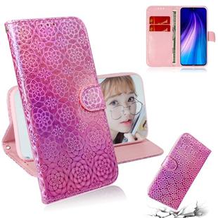 For Xiaomi Redmi Note 8T Solid Hyun Color Magnetic Attraction Horizontal Flip Leather Case with Lanyard, Support Holder & Card Slot & Wallet(Pink)