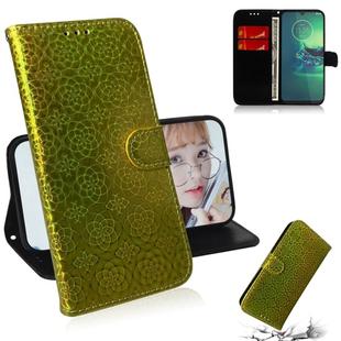For Motorola Moto G8 Plus Solid Hyun Color Magnetic Attraction Horizontal Flip Leather Case with Lanyard, Support Holder & Card Slot & Wallet(Gold)