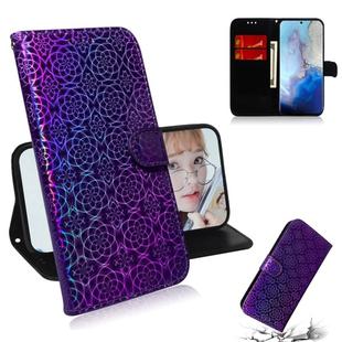 For Galaxy S20 Solid Hyun Color Magnetic Attraction Horizontal Flip Leather Case with Lanyard, Support Holder & Card Slot & Wallet(Purple)