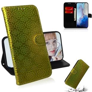 For Galaxy S20 Solid Hyun Color Magnetic Attraction Horizontal Flip Leather Case with Lanyard, Support Holder & Card Slot & Wallet(Gold)