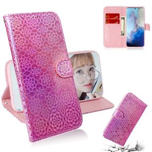 For Galaxy S20 Solid Hyun Color Magnetic Attraction Horizontal Flip Leather Case with Lanyard, Support Holder & Card Slot & Wallet(Pink)