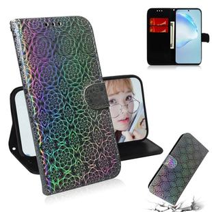 For Galaxy S20+ Solid Hyun Color Magnetic Attraction Horizontal Flip Leather Case with Lanyard, Support Holder & Card Slot & Wallet(Silver)