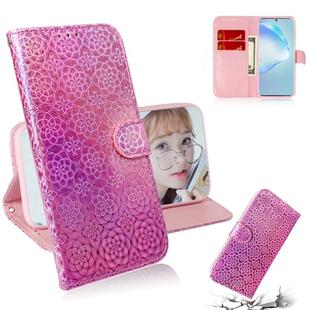 For Galaxy S20+ Solid Hyun Color Magnetic Attraction Horizontal Flip Leather Case with Lanyard, Support Holder & Card Slot & Wallet(Pink)