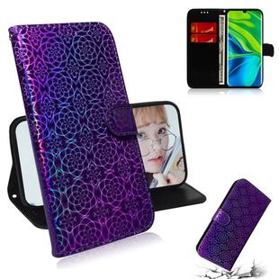 For Xiaomi Mi CC9 Pro / Note 10 / Note 10 Pro Solid Hyun Color Magnetic Attraction Horizontal Flip Leather Case with Lanyard, Support Holder & Card Slot & Wallet(Purple)