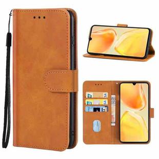 For vivo V25 Leather Phone Case(Brown)