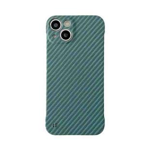 For iPhone 14 Carbon Fiber Texture PC Phone Case (Green)