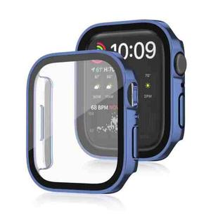 Life Waterproof 2 in 1 PC Frame + Tempered Glass Protective Case For Apple Watch Series 9 / 8 / 7 41mm(Blue)