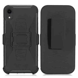 For iPhone XR Back Belt Clip Phone Case(Black)