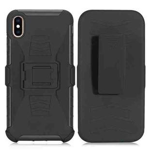 For iPhone XS Max Back Belt Clip Phone Case(Black)