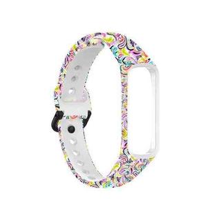 For Samsung Galaxy Fit 2 SM-R220 Silicone Printing Watch Band(Facial Makeup)