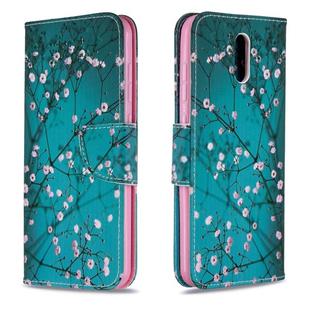 For Nokia 2.3 Colored Drawing Pattern Horizontal Flip Leather Case with Holder & Card Slots & Wallet(Plum Blossom)