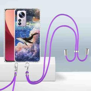 For Xiaomi 12 Pro 2.0mm Airbag Shockproof TPU Phone Case with Lanyard(Whale)