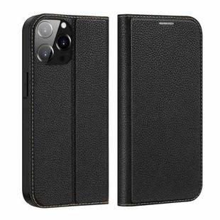 For iPhone 14 Pro Max DUX DUCIS Skin X2 Series Horizontal Flip Leather Phone Case (Black)