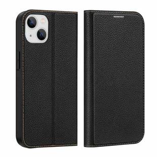 For iPhone 14 Plus DUX DUCIS Skin X2 Series Horizontal Flip Leather Phone Case (Black)