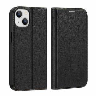 For iPhone 14 / 13 DUX DUCIS Skin X2 Series Horizontal Flip Leather Phone Case (Black)