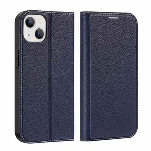 For iPhone 14 / 13 DUX DUCIS Skin X2 Series Horizontal Flip Leather Phone Case (Blue)