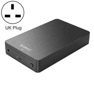 ORICO HM35C3 3.5 inch USB3.1 Gen1 Type-C Hard Drive Enclosure, Plug:UK Plug(Black)