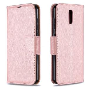 For Nokia 2.3 Pure Color Horizontal Flip PU Leather Case with Holder & Card Slots & Wallet & Lanyard(Rose Gold)