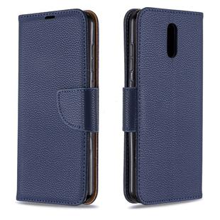 For Nokia 2.3 Pure Color Horizontal Flip PU Leather Case with Holder & Card Slots & Wallet & Lanyard(Dark Blue)